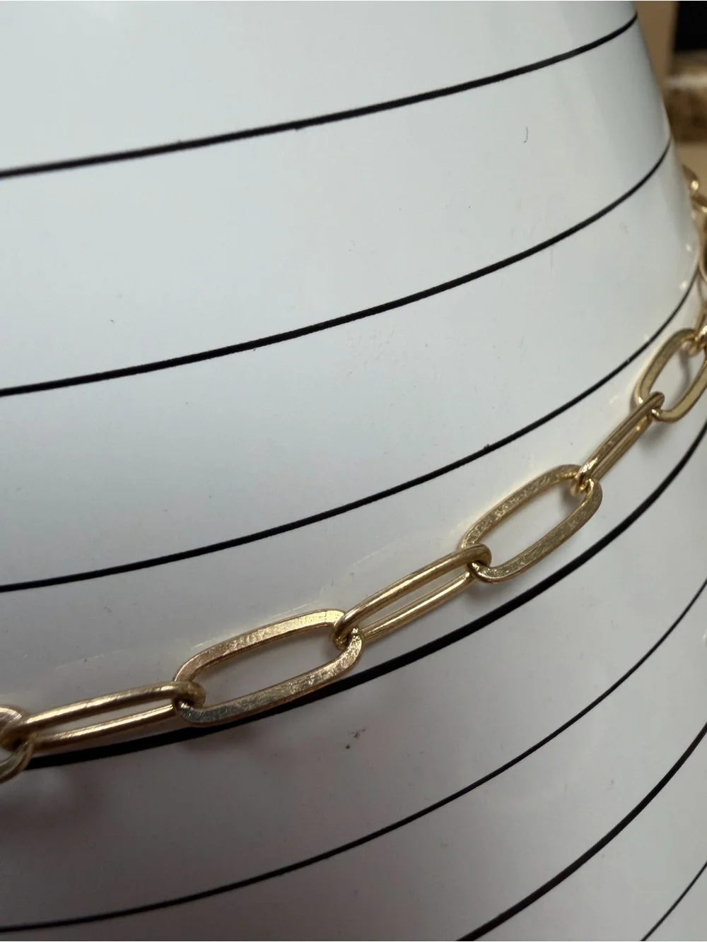 Gold Tone Paperclip Chain Smiley Face Pendant Necklace 17” Happy Face Trendy
